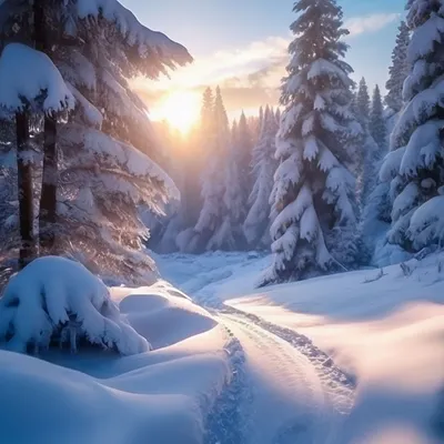 Самые красивые зимние картинки (56 фото)
