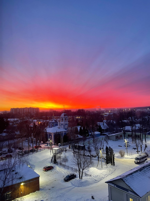 Фото: красивый рассвет над городом заворожил новосибирцев - 21 сентября  2018 - НГС.ру