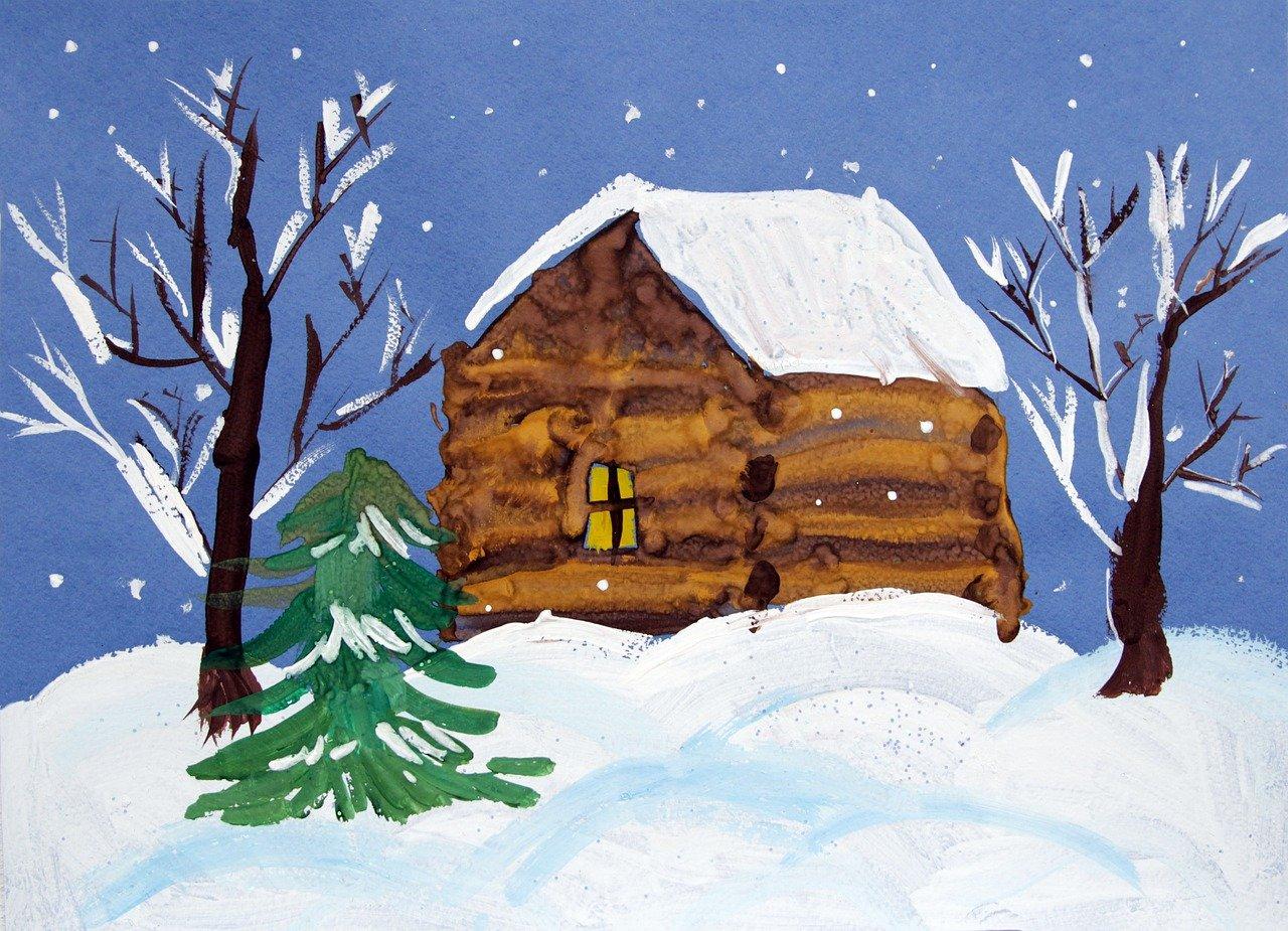 Зимний город (рисунок), автор Класс Юрий Евгеньевич