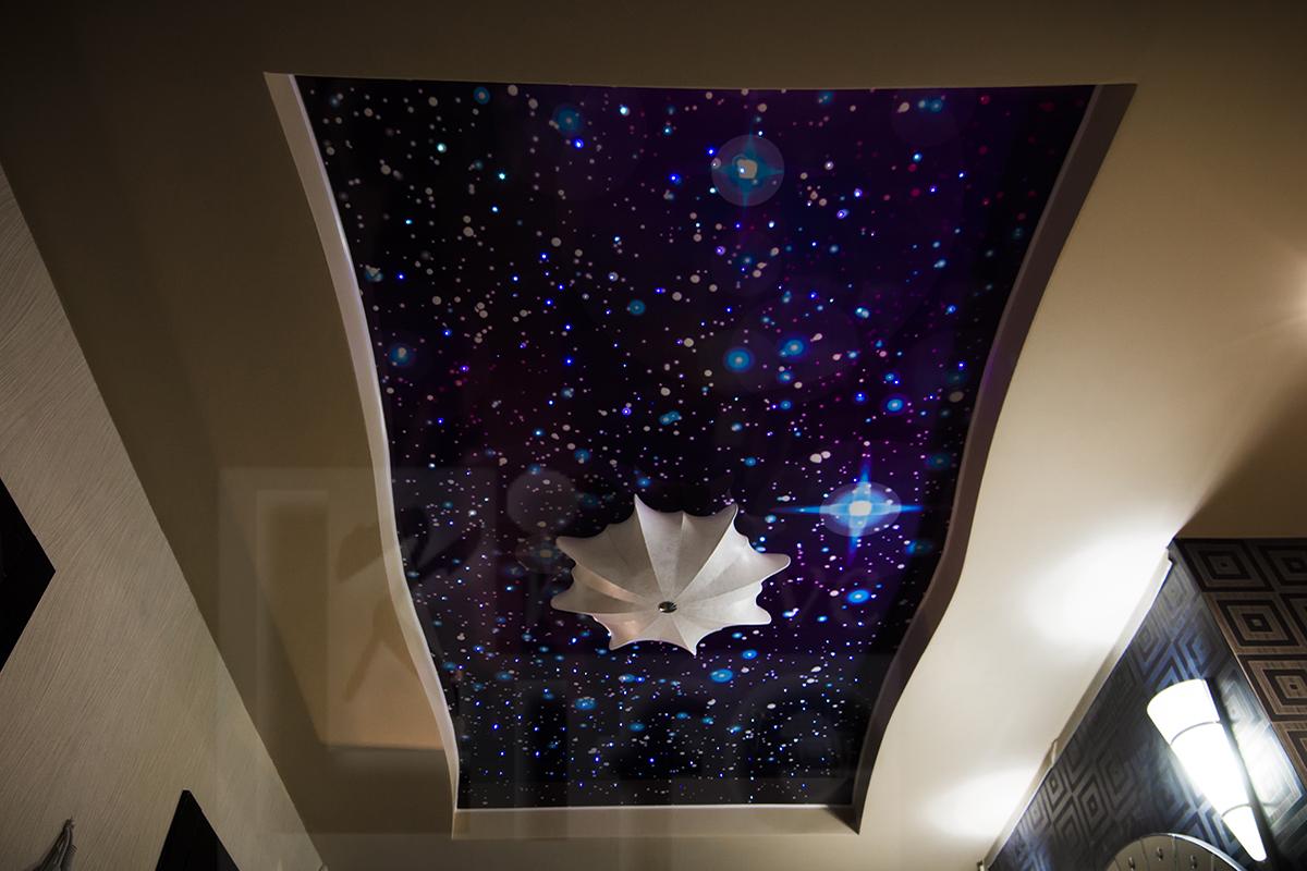 Натяжные потолки Ar NUVO Сызрань - Статьи - Натяжные потолки «Звездное небо»  - падение кометы на фоне мерцающей галактики