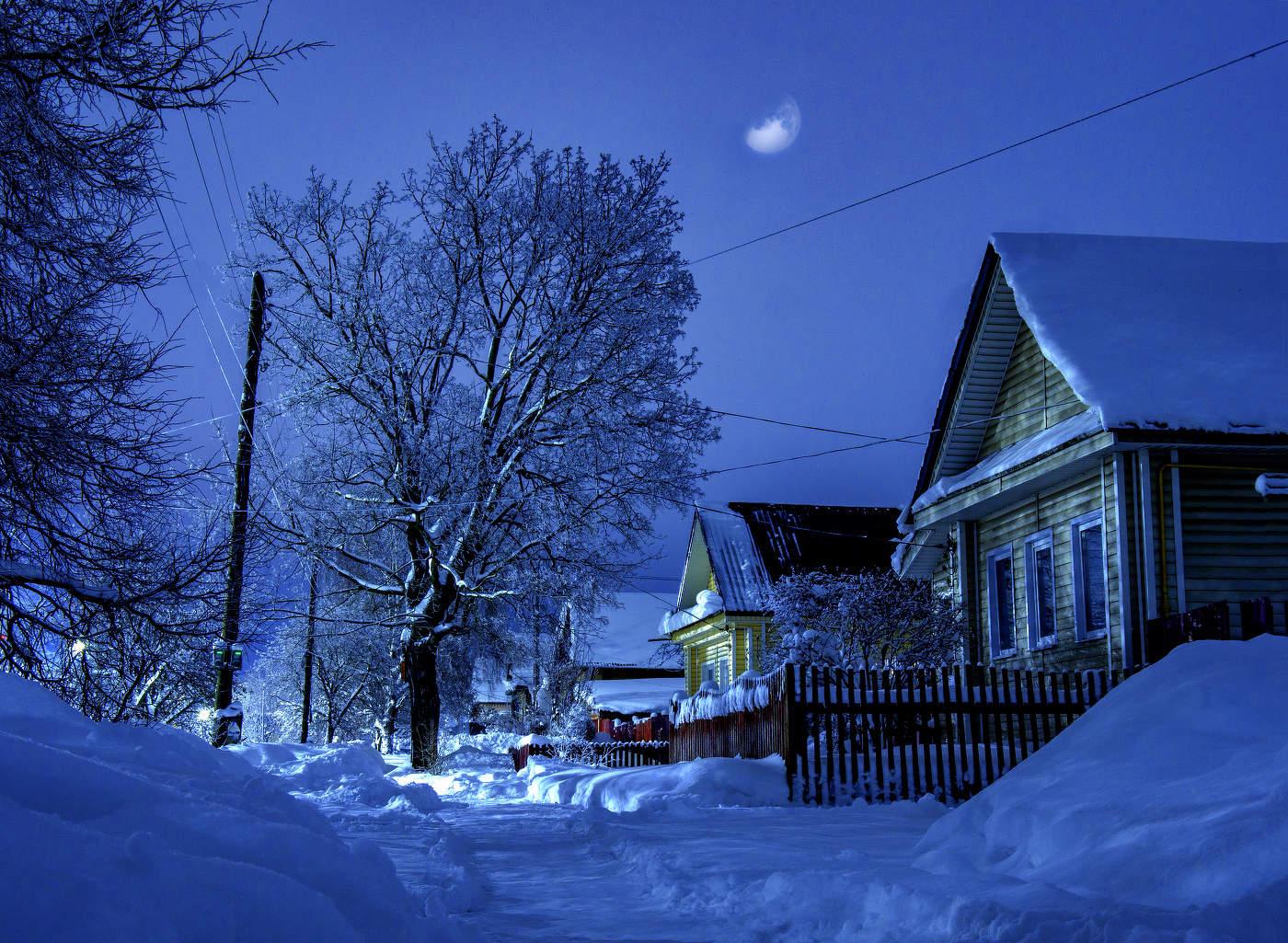 Ночь, зима, крупными хлопьями падает…» — создано в Шедевруме