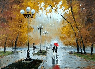 Картина Осенний дождь #4117 | Арт галерея GMOT