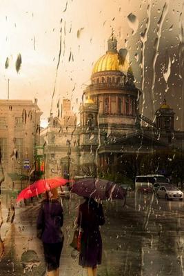Картина пастелью - мост и дождь в Питере в интернет-магазине Ярмарка  Мастеров по цене 3825 ₽ – 499X7BY | Картины, Санкт-Петербург - доставка по  России