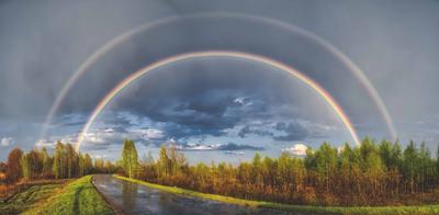 Двойная радуга появилась после дождя в небе над Нижним Новгородом 15 мая -  KP.RU