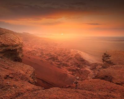 Рассвет на Марсе, красиво, эстетично…» — создано в Шедевруме