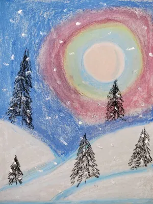 Рисунки на окнах на тему «Зима» (2 фото). Воспитателям детских садов,  школьным учителям и педагогам - Маам.ру
