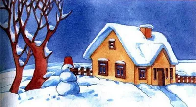 Рисунки зимы для срисовки (100 фото) • Прикольные картинки и позитив