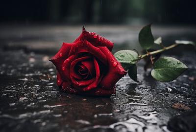 Красивая роза под дождем | Бесплатно Фото