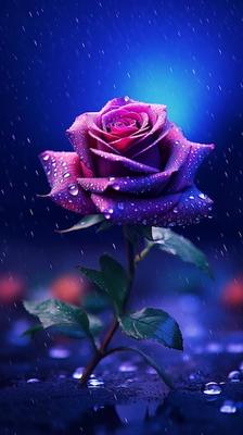 Розы под дождем обои | Премиум Фото