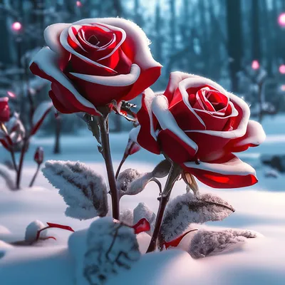 Розы зимой картинки фотографии