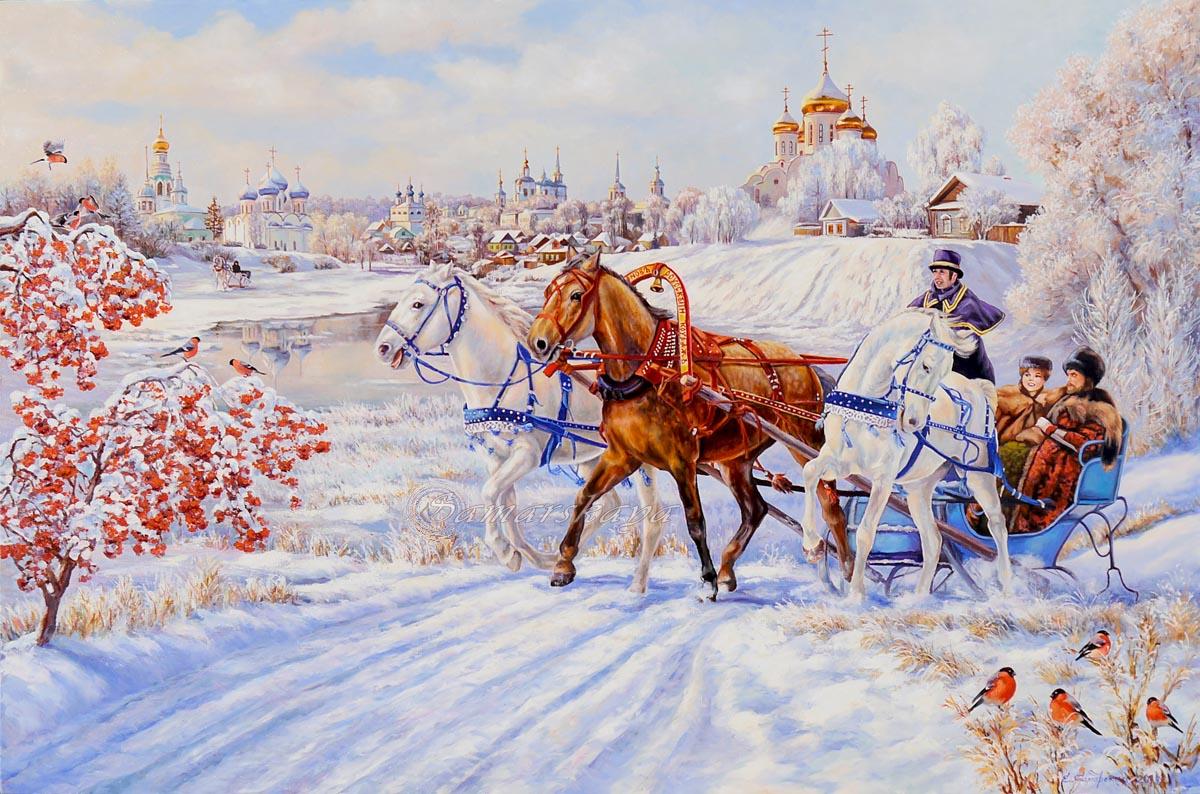 Зима в картинах русских художников (98 работ) » Картины, художники,  фотографы на Nevsepic