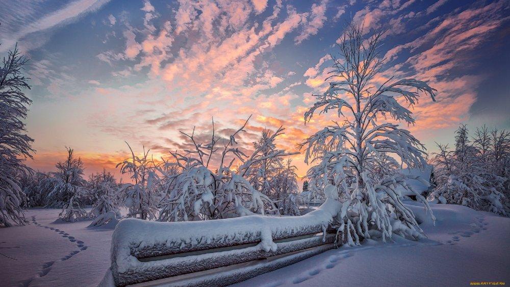 Середина зимы на реке Онега в Архангельской области | Пикабу