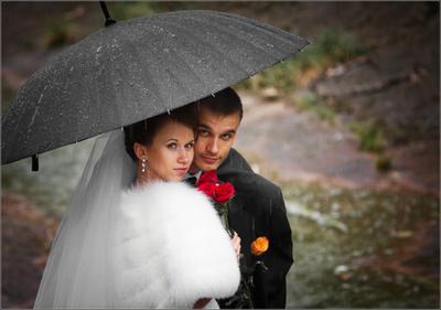 Свадебная фотосессия в дождь — фото | Свадьба в дождь