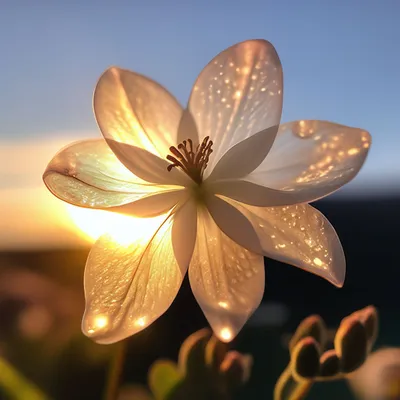 Нежный прозрачный цветок на рассвете…» — создано в Шедевруме