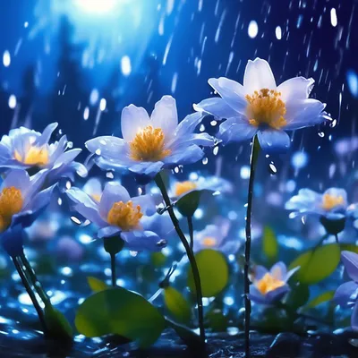 Цветы под дождем в Шанхае _russian.china.org.cn