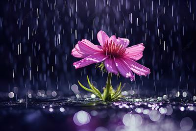 Дождь и цветы - 78 фото