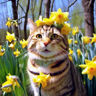 весна :: котэ (прикольные картинки с кошками) / смешные картинки и другие  приколы: комиксы, гиф анимация, видео, лучший интеллектуальный юмор.