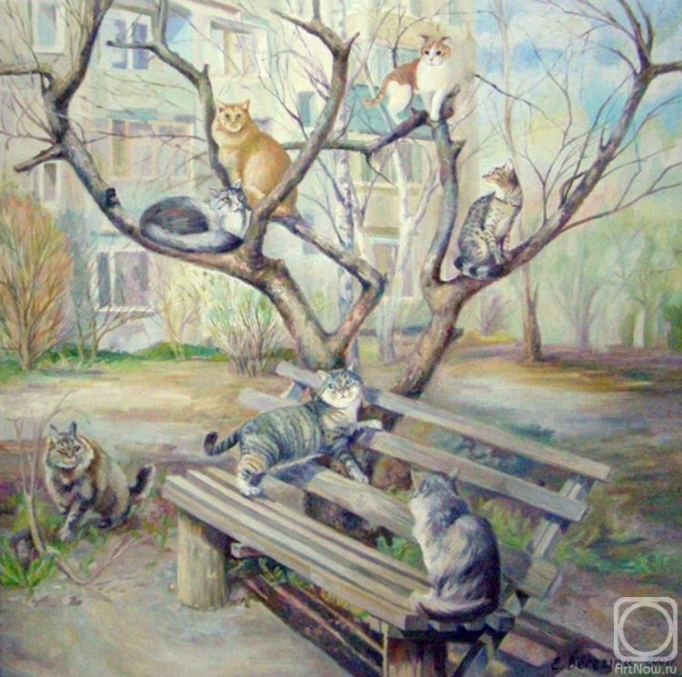 Весна. Коты прилетели!» картина Березиной Елены маслом на холсте — купить  на ArtNow.ru