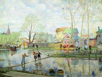 Картина весна в городе - Галерея картин Светланы Щавлёвой