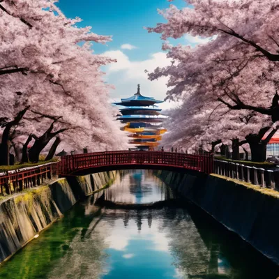 Весна в Японии» — создано в Шедевруме