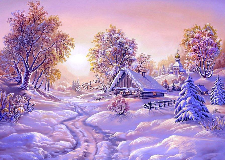 Купить картину Пришла волшебница зима в Москве от художника Мишагин Андрей