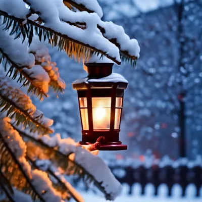 Зима,сумерки,уличный старинный фонарь…» — создано в Шедевруме