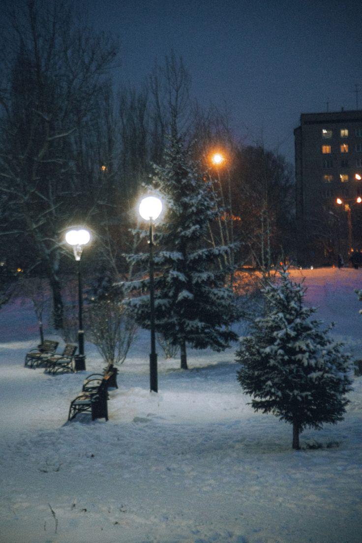 покрытые Снег уличные фонари и деревья на бульваре города Стоковое  Изображение - изображение насчитывающей декабрь, светильники: 48977249