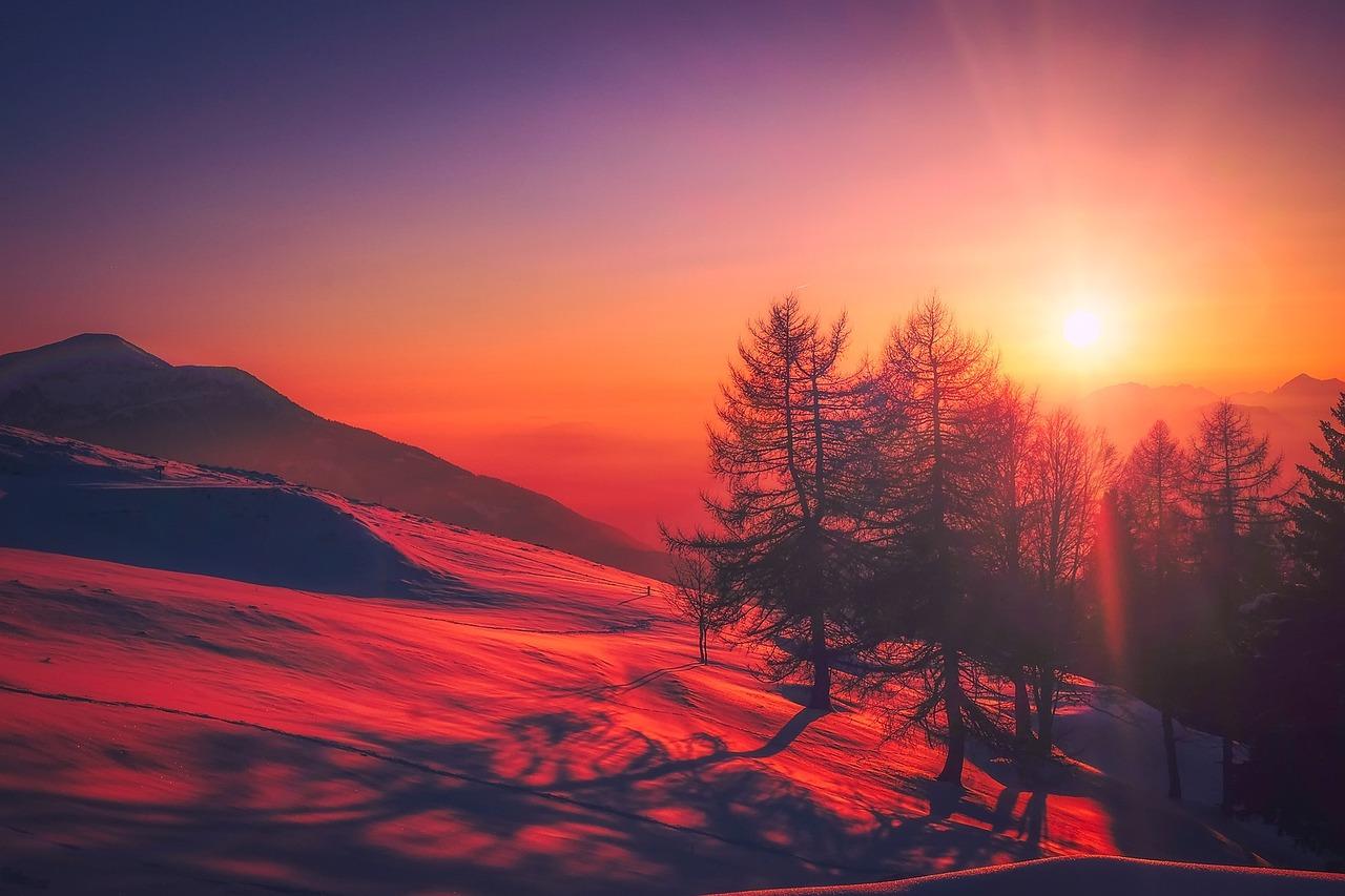 Горы зима солнце (33 фото) - 33 фото