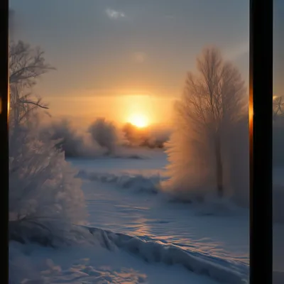 Обои зима, солнце, снег, деревья на рабочий стол