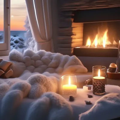 ❄️ Снег за окном. 🔥Потрескивание камина. Уютная атмосфера Рождества и  Нового Года - YouTube