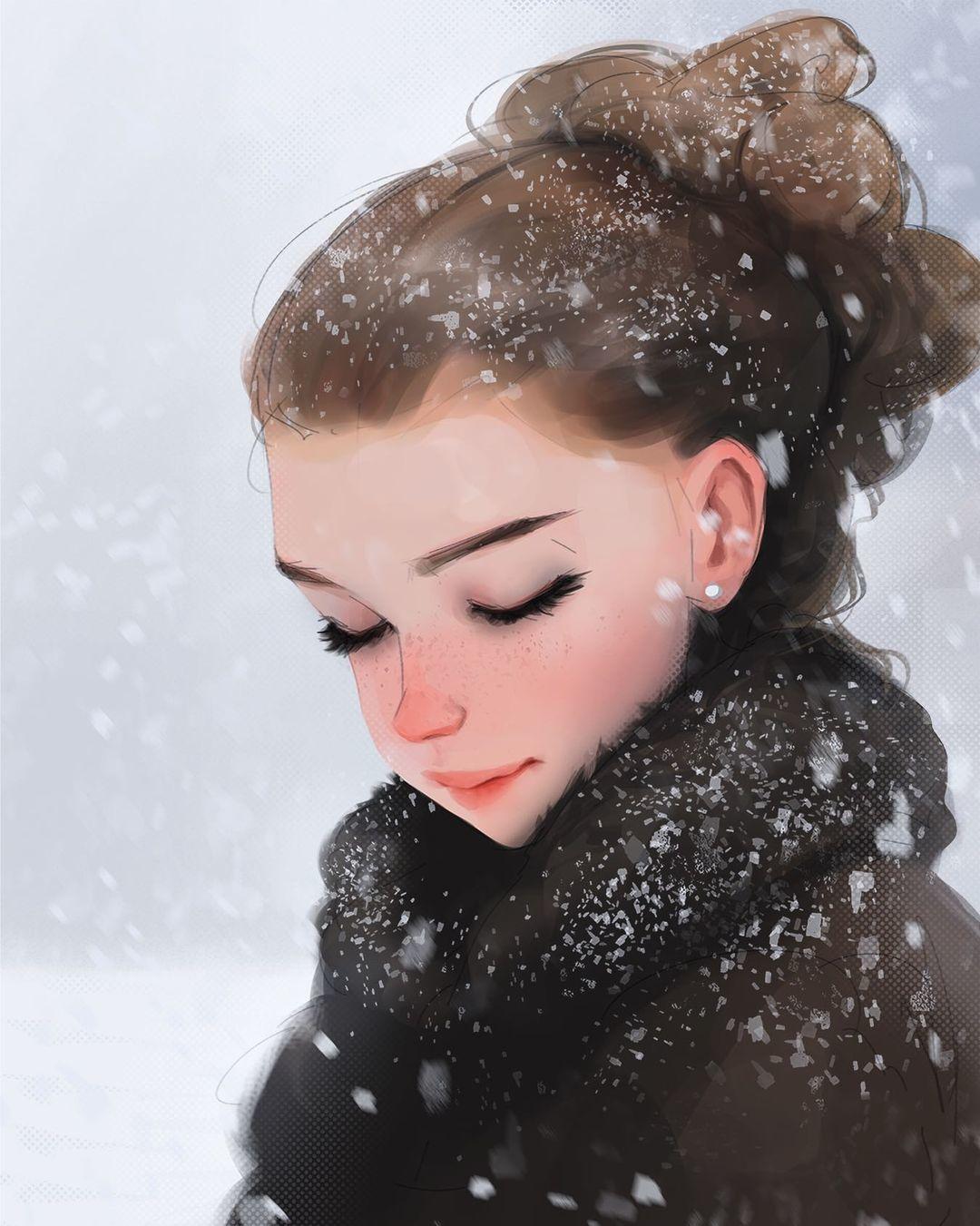 Рисунок на тему красавица зима - 72 фото