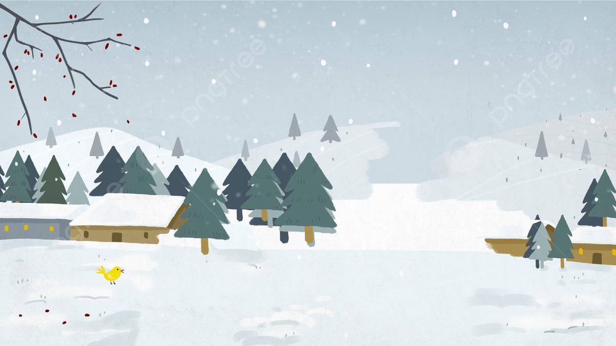 Милый мультфильм ребенок играет снег зимнее солнцестояние рекламный фон  Обои Изображение для бесплатной загрузки - Pngtree