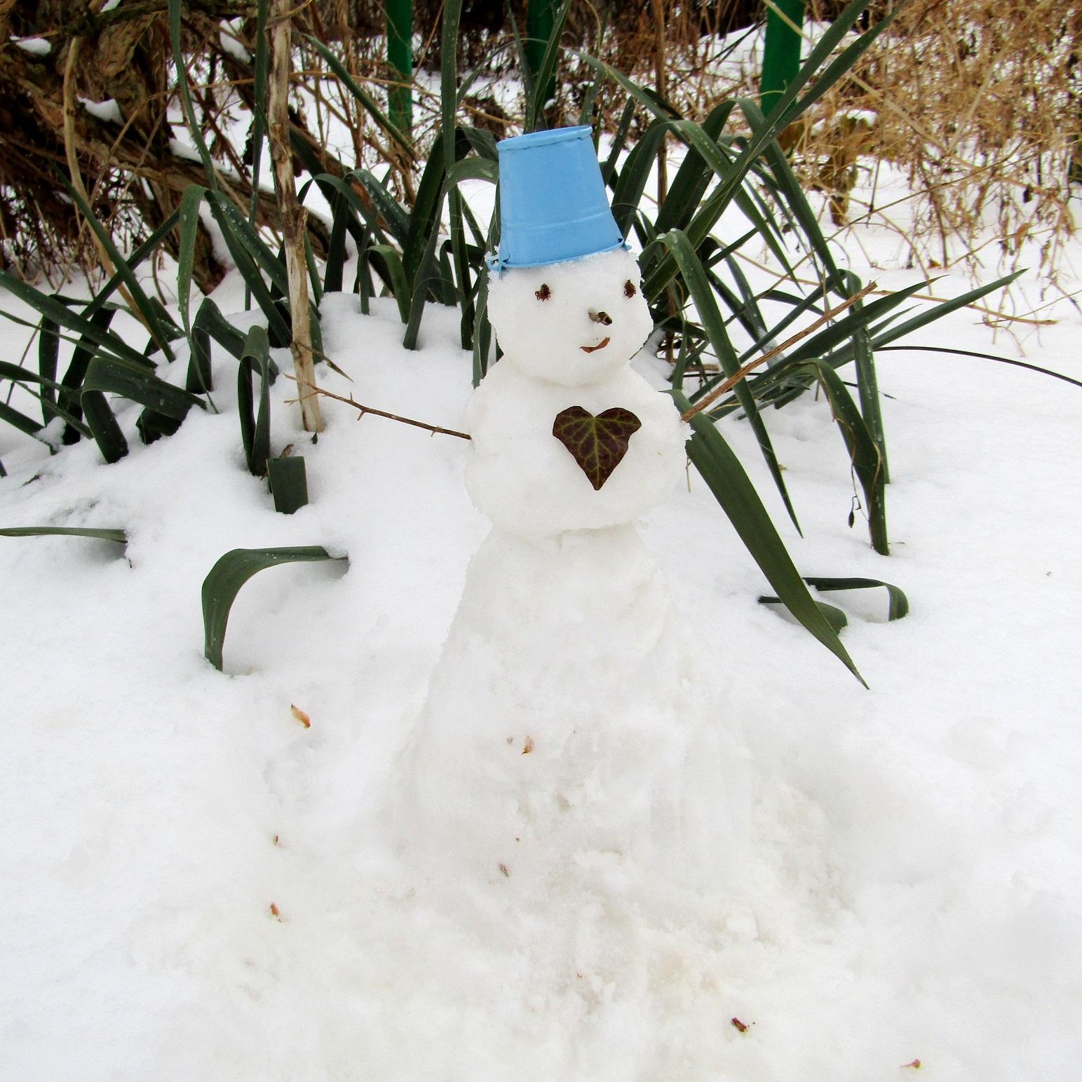 Зимний фон со снеговиком - 71 фото