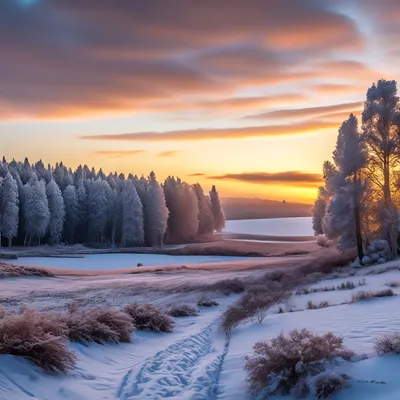 Зимний рассвет (132 фото) - 132 фото